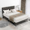 Costway 54367982 Full/Queen Size Upholstered Platform Bed with Tufted Headboard-Full Size