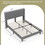 Costway 54671892 Full/Queen Size Upholstered Platform Bed with Button Tufted Headboard-Full Size