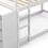 Costway 72961483 Twin Size Bunk Bed with Convertible Bookcase and Ladder-White