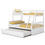 Costway 35642187 Twin Over Full Convertible Bunk Bed with Twin Trundle-White