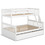 Costway 35642187 Twin Over Full Convertible Bunk Bed with Twin Trundle-White