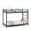 Costway 57392684 Low Profile Twin Over Twin Metal Bunk Bed with Full-length Guardrails-Black