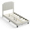 Costway 18674925 Heavy Duty Upholstered Bed Frame with Rivet Headboard-Twin Size