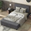 Costway 73216849 Twin/Full/Queen Upholstered Bed Frame with Ottoman Storage-Full Size