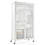 Costway 91825743 Rolling Storage Armoire Closet with Hanging Rod and Adjustable Shelf-White