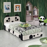 Costway 15287463 Twin Size Kids Bed with Cute Panda Headboard