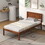 Costway 41538629 Twin/Full/Queen Size Bed Frame with Wooden Headboard and Slat Support-Twin Size