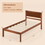 Costway 41538629 Twin/Full/Queen Size Bed Frame with Wooden Headboard and Slat Support-Twin Size