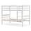 Costway 75249813 Solid Wood Twin Over Twin Bunk Bed Frame with High Guardrails and Integrated Ladder-Espresso