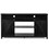 Costway 60728345 59 Inch TV Stand Media Center Console Cabinet with Barn Door for TV's 65 Inch-Black