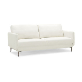 Costway 82754106 Modern Loveseat with Comfy Backrest Cushions-White