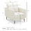 Costway 19726584 Modern Upholstered Accent Chair with Removable Backrest Cushion-White