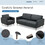 Costway 34578192 Modern Sofa Couch with Solid Metal Legs and Removable Backrest Cushion-Gray-Sofa Set
