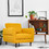 Costway 13458279 Modern Upholstered Accent Chair Single Sofa Armchair-Yellow