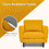 Costway 13458279 Modern Upholstered Accent Chair Single Sofa Armchair-Yellow