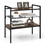 Costway 62179483 Industrial Entryway Table with Removable Panel and Mesh Shelf
