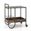 Costway 76154329 Rolling Buffet Serving Cart with Removable Metal Wire Wine Rack-Brown