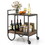Costway 76154329 Rolling Buffet Serving Cart with Removable Metal Wire Wine Rack-Brown