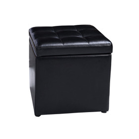 Costway 46327981 Foldable Cube Ottoman Pouffe Storage Seat