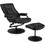 Costway 69073285 Swivel Lounge Chair Recliner with Ottoman-Black