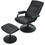 Costway 18923705 360&#176; PVC Leather Swivel Recliner Chair with Ottoman-Black