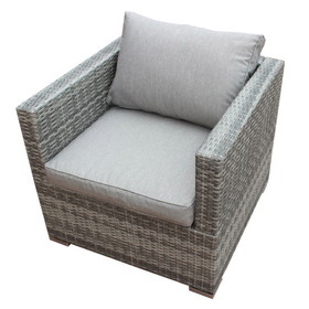 Costway 62058317 Patio Combination Cushioned PE Wicker Sofa Furniture Set-A