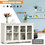Costway 58413062 Sideboard Buffet Cupboard Storage Cabinet with Sliding Door-Cream White
