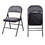 Costway 23864715 2 PCS Folding Chair Set with Upholstered Seat and Fabric Covered Backrest