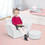 Costway 15768920 Children Upholstered Princess Sofa with Ottoman and Diamond Decoration for Boys and Girls-White