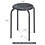 Costway 79345126 Set of 6 Stackable Multifunctional Daisy Design Backless Round Metal Stool Set-Black