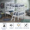 Costway 70315946 Hardwood Twin Bunk Beds with Individual Kid Bed Ladder-White