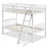 Costway 70315946 Hardwood Twin Bunk Beds with Individual Kid Bed Ladder-White