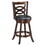 Costway 35924618 Counter Height Upholstered Espresso Swivel Dining Chair with Cushion Seat-24 Inch