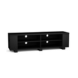 Costway 94571832 59 Inch Console Storage Entertainment Media Wood TV Stand-Black