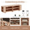 Costway 94571832 TV Stand Modern Wood Storage Console Entertainment Center-Natural