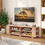 Costway 94571832 TV Stand Modern Wood Storage Console Entertainment Center-Natural