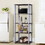 Costway 35028619 5-Tier Multi-Functional Storage Shelves Rack Display Bookcase-Coffee