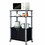 Costway 45307621 Microwave Rack Stand Rolling Storage Cart-Black