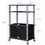 Costway 45307621 Microwave Rack Stand Rolling Storage Cart-Black