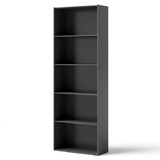 Costway 51394670 5-Shelf Storage Bookcase Modern Multi-Functional Display Cabinet Furniture-Black