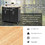 Costway 97861430 Wood Top Rolling Kitchen Trolley Island Cart Storage Cabinet