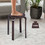 Costway 32540697 Set of 4 18 Inch Wood Home Backless Dining Chairs-Deep Brown
