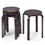 Costway 32540697 Set of 4 18 Inch Wood Home Backless Dining Chairs-Deep Brown