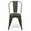 Costway 51092846 4 Pieces Tolix Style Metal Dining Side Chair Stackable Wood Seat-Black