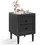 Costway 53128067 Multipurpose Retro Bedside Nightstand/ End Table with 2 Drawers-Black