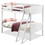 Costway 60782153 Twin Size Wooden Bunk Beds Convertible 2 Individual Beds-White