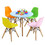 Costway 85496271 5 Pieces Kid's Colorful Set with 4 Armless Chairs