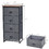 Costway 74106892 Chest Storage Tower Side Table Display Storage with 4 Drawers-Black