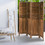 Costway 09132786 5.6 Ft Tall 4 Panel Folding Privacy Room Divider-Wood