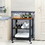 Costway 94521837 3-Tier Kitchen Utility  Industrial Cart with Storage-Brown
